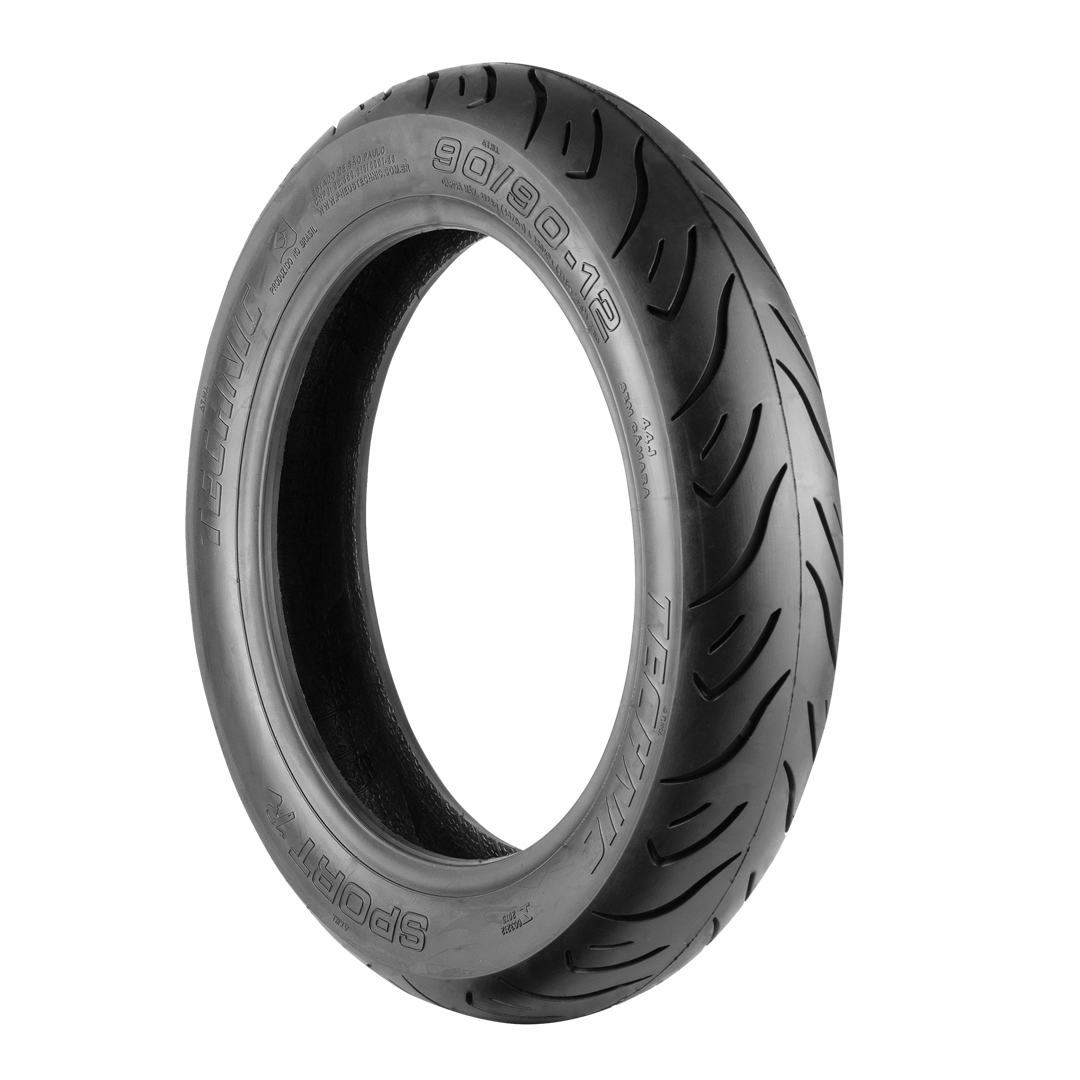 Pneu p/ moto aro 12 * 90/90-12 - diant./tras. honda lead 110, elite 125, traxx vico e similares (sport r) s/câm.